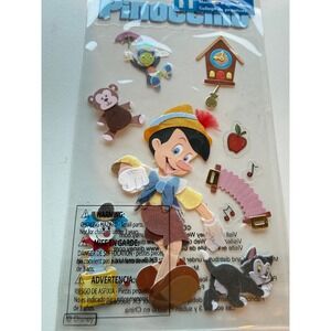Disney Pinocchio 3D Sticker Collage EK Success 11 Piece Textured Set DJBCM11